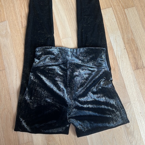 SPANX - black and gold metallic velvet shape wear legging - Picture 3 of 3